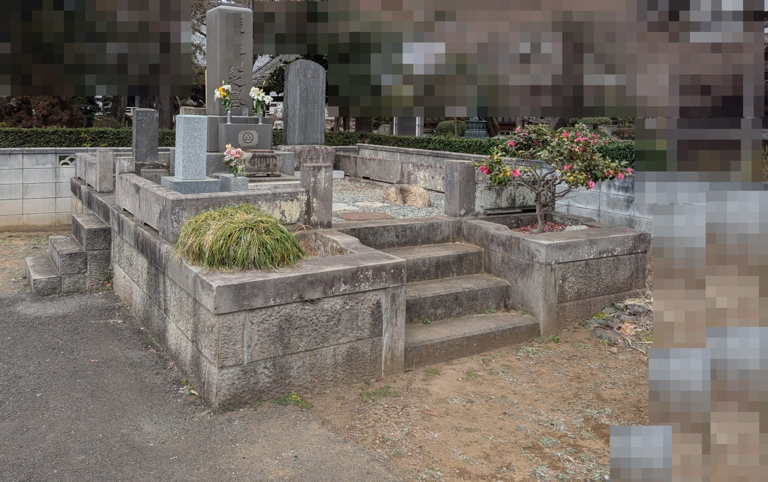 守谷市・取手市付近の墓地でお墓リフォーム前の墓所全体